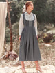 Contrast Lace Ruffle Trim Pinafore Dress