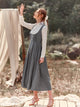 Contrast Lace Ruffle Trim Pinafore Dress