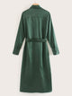 Button Through Belted Shirt Dress