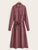 Allover Print Belted Shirt Dress