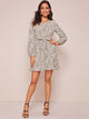 Dalmatian Print Self Tie A-line Dress
