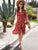 Floral Print Knotted Wrap Dress