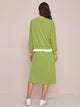 Slogan Graphic Combo Sweatshirt & Side Split Skirt