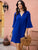 Notch Collar Flounce Sleeve Tunic Dress