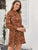 Tie Neck Graphic Pattern Dress
