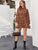 Tie Neck Graphic Pattern Dress