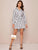 Striped Belted High Low Hem Shirt Dress
