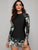 3pcs Floral Print Long Sleeve Co-ord Tankini
