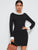 Contrast Collar Colorblock Bodycon Dress