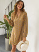 Ditsy Floral Print V-neck Tunic Dress