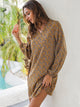 Ditsy Floral Print V-neck Tunic Dress