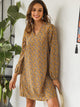 Ditsy Floral Print V-neck Tunic Dress