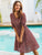 Ditsy Floral Print Knot Cuff Dress