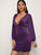 Deep Plunge Glitter Bodycon Dress