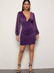 Deep Plunge Glitter Bodycon Dress