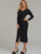 V Neck Button Front Bodycon Sweater Dress