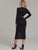 V Neck Button Front Bodycon Sweater Dress