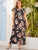 Plus Floral Print Split Dress