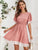 Contrast Lace A-Line Dress