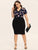 Plus Floral Print Combo Bodycon Dress