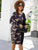 Plus Two Tone Camo Print Bodycon Dress