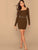Square Neck Rib-knit Bodycon Dress Without Belt