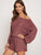 Boat Neck Top & Drawstring Waist Shorts Set