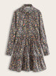 Ditsy Floral Button Front Shirt Dress