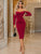Glamaker Sweetheart Neck Chain Detail Bodycon Prom Dress