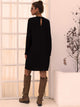Keyhole Neck Drop Shoulder Tee Dress