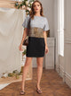Cheetah Print Color-Block Tee Dress