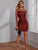 Glitter Mesh Panel Keyhole Back Top & Bodycon Skirt