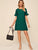 Solid V-Cut Back Tunic Dress