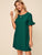 Solid V-Cut Back Tunic Dress