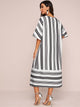 Vertical-stripe Tunic Dress