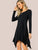 Hanky Hem Solid Dress