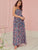 Tie Backless Floral Print Chiffon Slip Dress