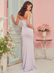 Ruffle Trim Dip Hem Tube Dress