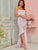 Ruffle Trim Dip Hem Tube Dress