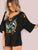 Oversized Grungy Trade Mark Graphic Top
