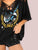 Oversized Grungy Trade Mark Graphic Top