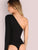 One Shoulder Rib Knit Bodysuit