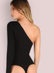 One Shoulder Rib Knit Bodysuit