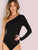 One Shoulder Rib Knit Bodysuit