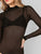 Mock Neck Sheer Mesh Bodysuit