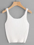 Ribbed Knit Crop Tank Top