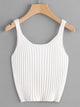 Ribbed Knit Crop Tank Top
