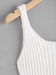Ribbed Knit Crop Tank Top