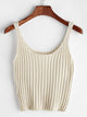 Ribbed Knit Crop Tank Top