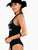 Slogan Print Racer Front Bodysuit